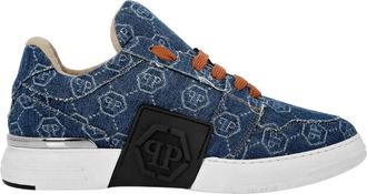 Philipp Plein Zapatillas Lo-Top de mezclilla con monograma - Shoes - unisex - Azul - 37 EU
