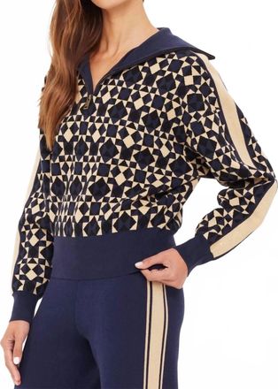 The Upside Womens Cosmo Kairo Half Zip Sweater In Geo