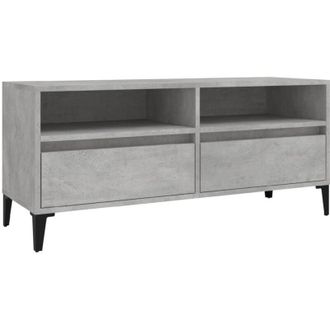 vidaXL Vidaxl - Mueble De Tv Madera Contrachapada Gris Hormig&oacute;n 100x34,5x44,5cm