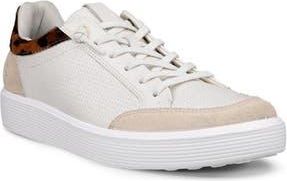 Ecco Soft 60 Sneaker in Limestone/White/Leopard Hair at Nordstrom Rack, Size 10-10.5Us / 41Eu
