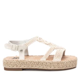 Xti Womens Crossed Macram&eacute; Sandals In Ice
