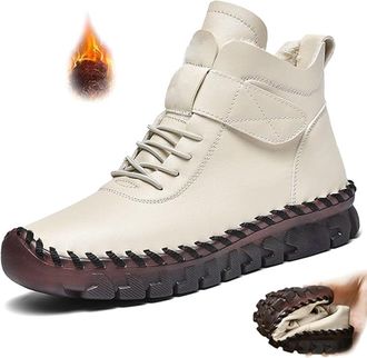 Generic Ladies Heeled Boots Outdoor Ski Boots Thickening Knee Boots Women (White, 7.5)