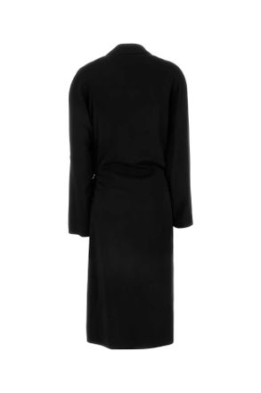 Loewe Womens Black Stretch Cady Dress Exterior: Viscose Elastane Abiti