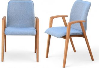 HOME AFFAIRE Armlehnstuhl »Loreen Esszimmerstuhl, Polsterstuhl, Designstuhl« (Set) 2 Stk.mit Massivgestell, hochwertig gearbeitet, Armlehnen, stilvoll, bequem