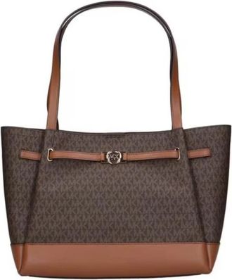 Michael Kors Reed Large Signature Logo Tote - Dames - Shoppers - Bruin - ONE Size - Katoen - Tassen