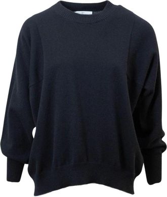 High Zwarte jersey met ronde hals - Dames - Ronde hals truien - Zwart - M - Truien & Vesten
