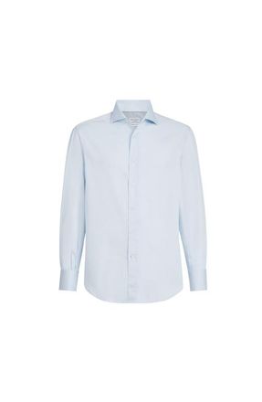 Brunello Cucinelli Spread collar shirt in Azure at Nordstrom, Size Xxx-Large Eu