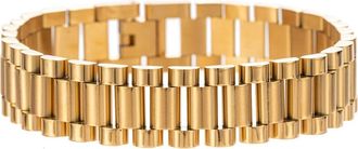 Eye Candy Los Angeles Levi Titanium Chain Link Bracelet in Gold at Nordstrom Rack