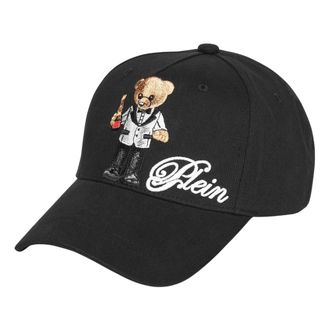 Philipp Plein Baseball Cap Teddy Bear - unisex - Petten - Zwart - ONE Size - Katoen - Accessoires