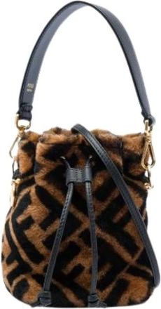 Fendi Pre-owned Mon Tresor Bucket Bag - Dames - Pre-owned - Bruin - Maat: ONE Size Zijde