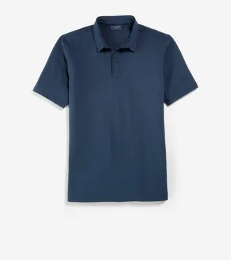 Cole Haan Mens Ashland Polo Shirt - Blue Size Medium