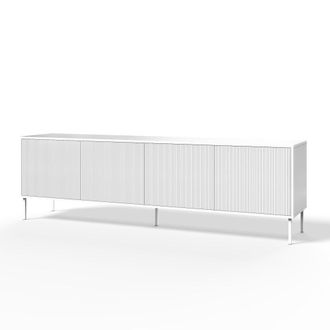 Aquadesign Aparador de 4 puertas en melamina y mdf blanco