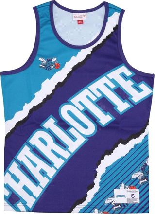 Mitchell & Ness Charlotte Hornets Basketball Tank Top - Heren - Fitness - Veelkleurig - L - Polyester - Fitness