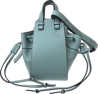 Loewe Hammock Leather Blue Leather Handbag (Pre-Owned)
