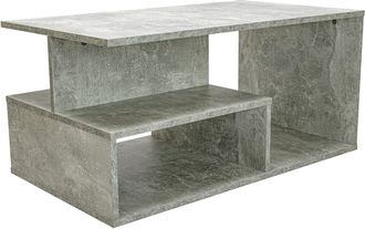 OEM Mesa De Centro Moderna Estilo Loft - Color Hormig&oacute;n - Dise&ntilde;o Minimalista Para Sala De Estar, Dormitorio Y Oficina