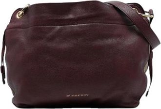 Burberry Pre-owned Bucket Bags, female, Red, Size: ONE SIZE Pre-owned Bucket Crossbody Bag