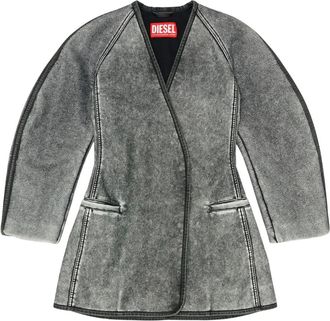Diesel Dames, Jassen, Zwart, Maat: 2XS Denim