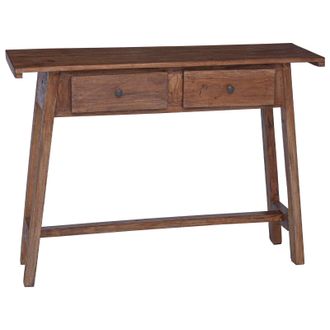 vidaXL Escritorio Marr&oacute;n 110 X 30 X 79 Cm Madera De Caoba S&oacute;lida Vidaxl
