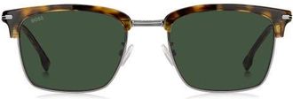 BOSS 53mm Sunglasses in Havana Ruthenium/green at Nordstrom