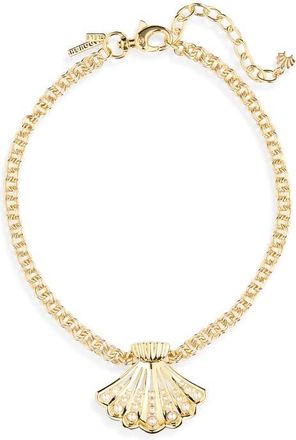 Lele Sadoughi Fan Shell Collar Necklace in Gold at Nordstrom