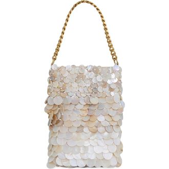 Rebecca Minkoff Ashlee Shimmery Phone Pouch in Natural at Nordstrom