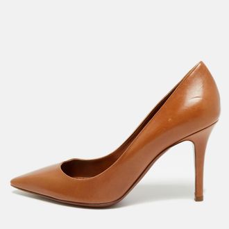 Ralph Lauren Collection Size 39 Brown Leather Pointed Toe Pumps