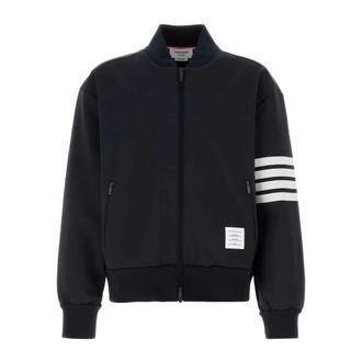 Thom Browne Zip-throughs, male, Blue, Size: XL Bomber W