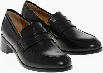 The Row Leather VERA Penny Loafers 5cm size 37