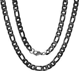 HMY Jewelry Black Stainless Steel Chain Link Necklace at Nordstrom Rack