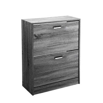 OEM Scarpiera Moderna Grigia 2 Ribalte Slim Cm 63 X 24 X 81 H