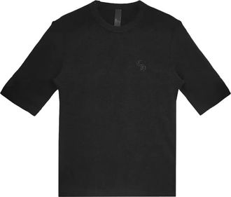 Chrome Hearts waffle thermal short-sleeve T-shirt - Black