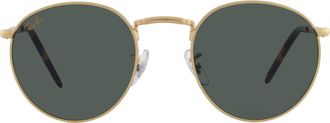 Ray-Ban New Round Green Unisex Sunglasses RB3637 919631 50