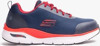 Skechers Mens Skechers Work 200086EC ARCH FIT SR - RINGSTAP Mens Safety Trainers Navy/Red - Blue - Size: 6.5