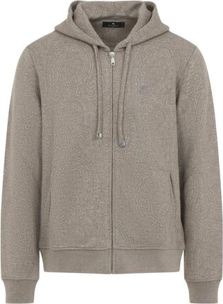 Etro Hoodies & sweatvesten, Heren, Grijs, M, Zipped Hoodie