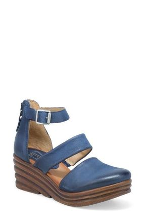 Miz Mooz Amia Ankle Strap Platform Wedge Clog in River at Nordstrom, Size 10.5-11Us