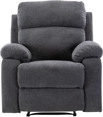 VENTE-UNIQUE.COM Sillón relax poliéster gris antracita