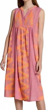 Devotion Twins Purpuritis Sleeveless A-Line V-Neck Dress In Pink