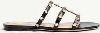 Valentino Garavani Rockstud Flat Slide Sandal Wo