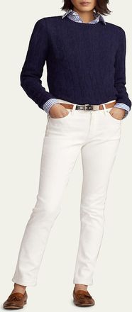 Ralph Lauren Collection Cable-Knit Cashmere Crewneck Sweater