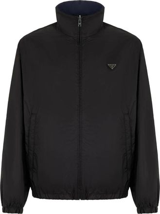 Prada Light Jackets, male, Black, Size: XL Reversible Jacket