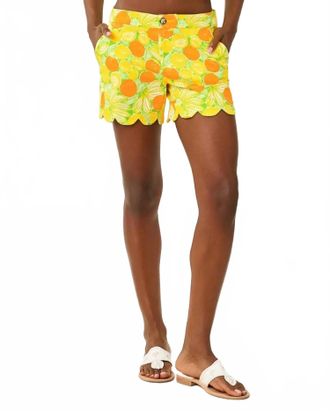 Lilly Pulitzer Buttercup Mid Rise Short In Island Palm Zesty
