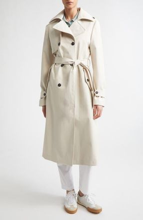Eleventy Double Breasted Water Resistant Trench Coat in 02 Sand at Nordstrom, Size 00 Us