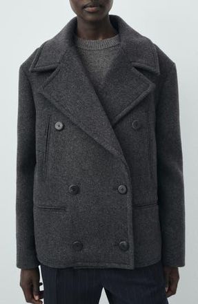 Mango Selection Wool Blend Peacoat in Gray at Nordstrom Rack, Size X-Small