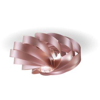 Linea Zero Linea Zero - Plafoniera Moderna 1 Luce Flat In Polilux Rosa Metallico D60 Made In Italy