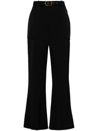 Zimmermann Pantaloni crop svasati - Nero