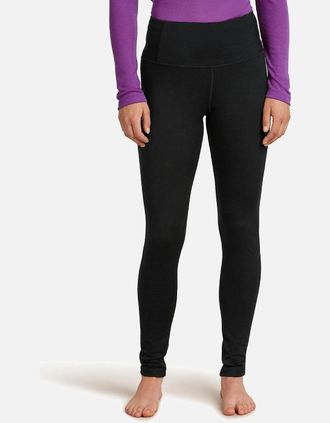 Icebreaker Womens Icebreaker Womens Oasis High Rise Baselayer Bottoms - Black - Size: 14