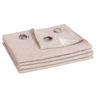 Maisons du monde Cortina de ojales beige 140x250 - la unidad