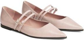 L.k. Bennett Lulu Strappy Pointed Toe Flat in Tau-Taupe at Nordstrom Rack, Size 7Us / 38Eu