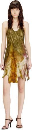 Diesel Short satin dress with hide-effect hem - Dresses - Woman - Multicolor