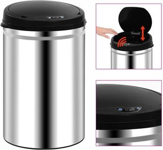 vidaXL Vidaxl - Cubo De Basura Con Sensor Autom&aacute;tico 30 L Acero Inoxidable